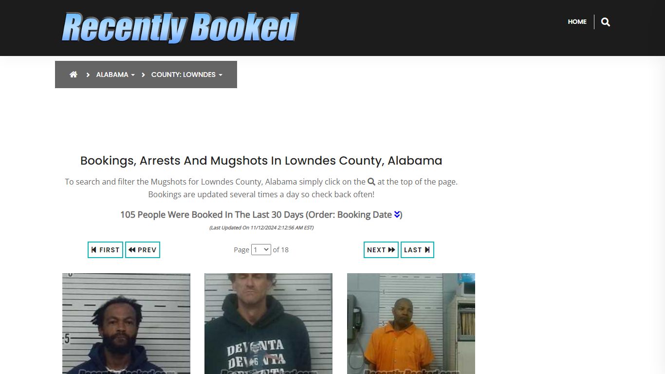 Bookings, Arrests and Mugshots in Lowndes County, Alabama - Recently Booked